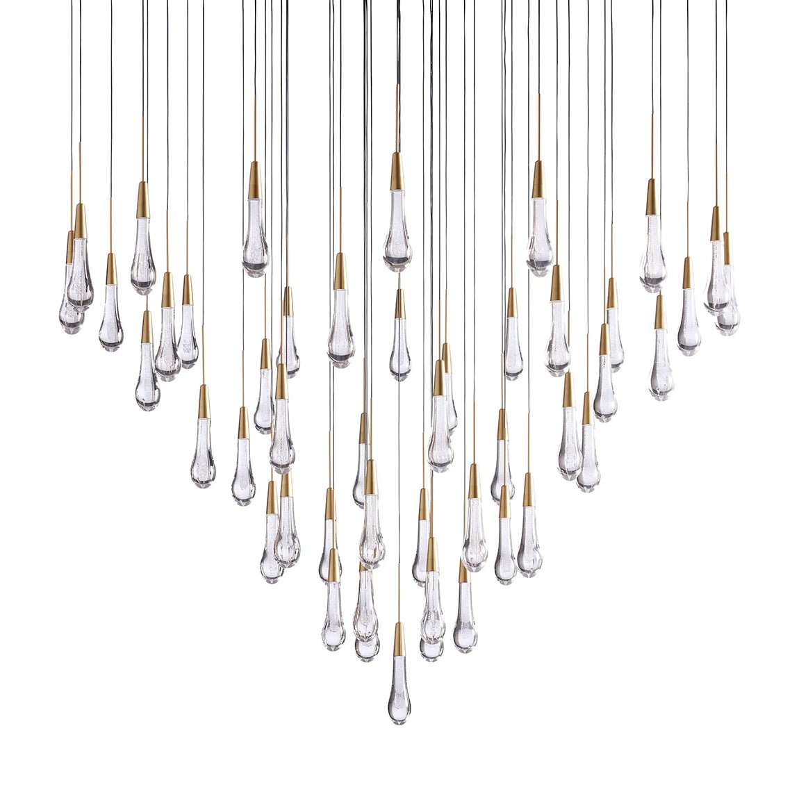 Ellene Modern Raindrop Round/Linear Chandelier - Serene Luminaire