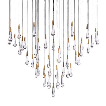 Ellene Modern Raindrop Round/Linear Chandelier - Serene Luminaire