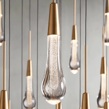 Ellene Modern Raindrop Round/Linear Chandelier - Serene Luminaire