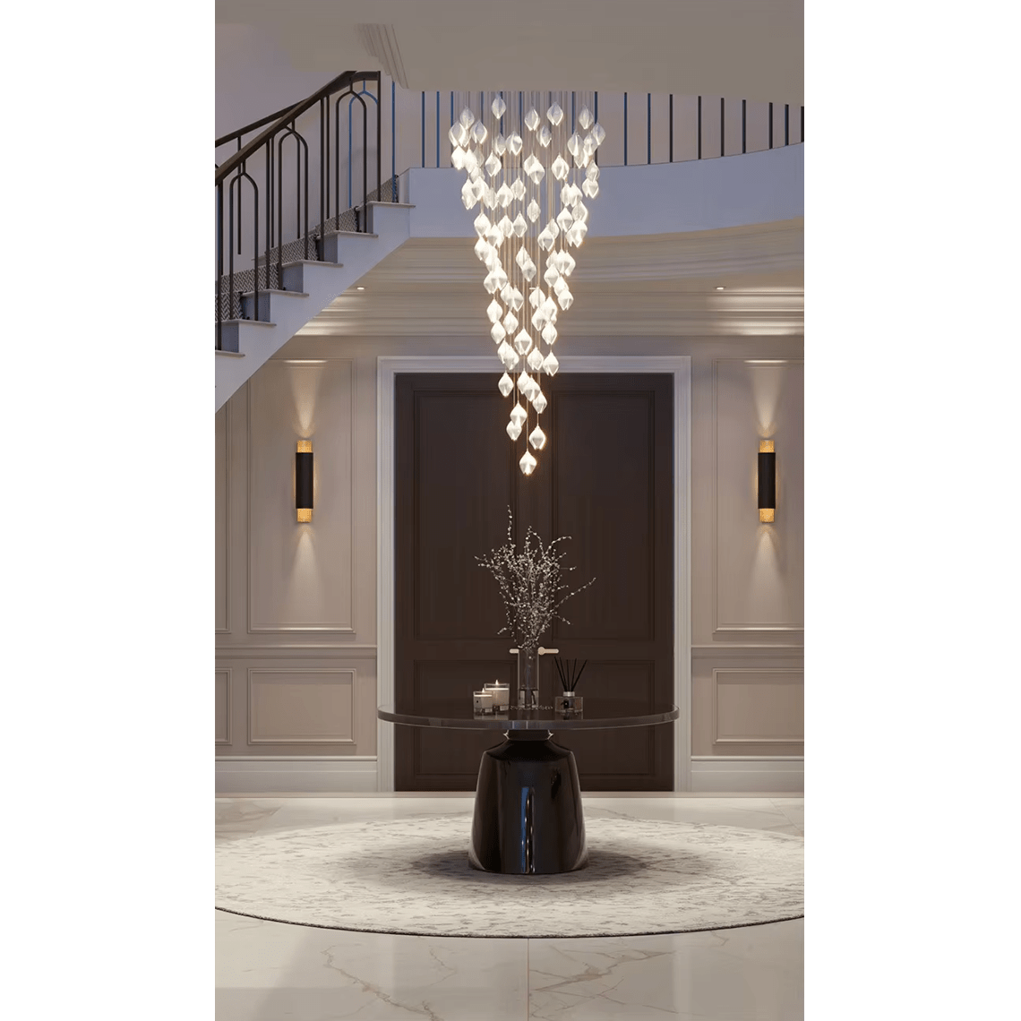 Elora White Tulip Dimmable Chandelier - Serene Luminaire