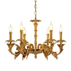 Elowen Classic Gold Leaf Candelabra Chandelier - Serene Luminaire