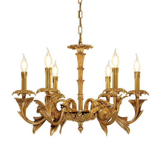 Elowen Classic Gold Leaf Candelabra Chandelier - Serene Luminaire