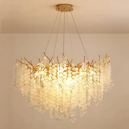 French Style Luxury Gold Money Tree Branch Chandelier - Serene Luminaire