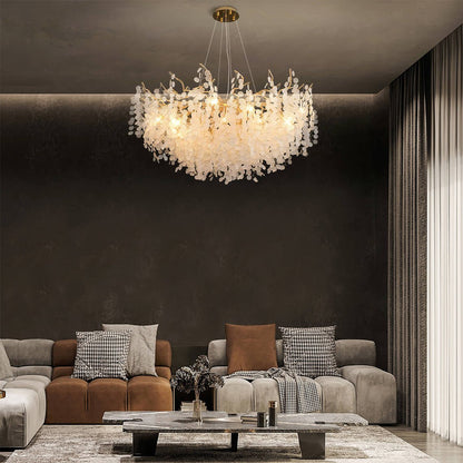 French Style Luxury Gold Money Tree Branch Chandelier - Serene Luminaire