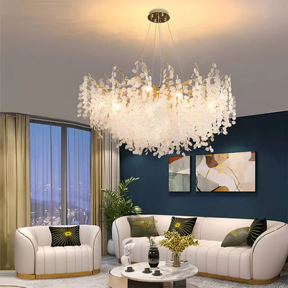 French Style Luxury Gold Money Tree Branch Chandelier - Serene Luminaire