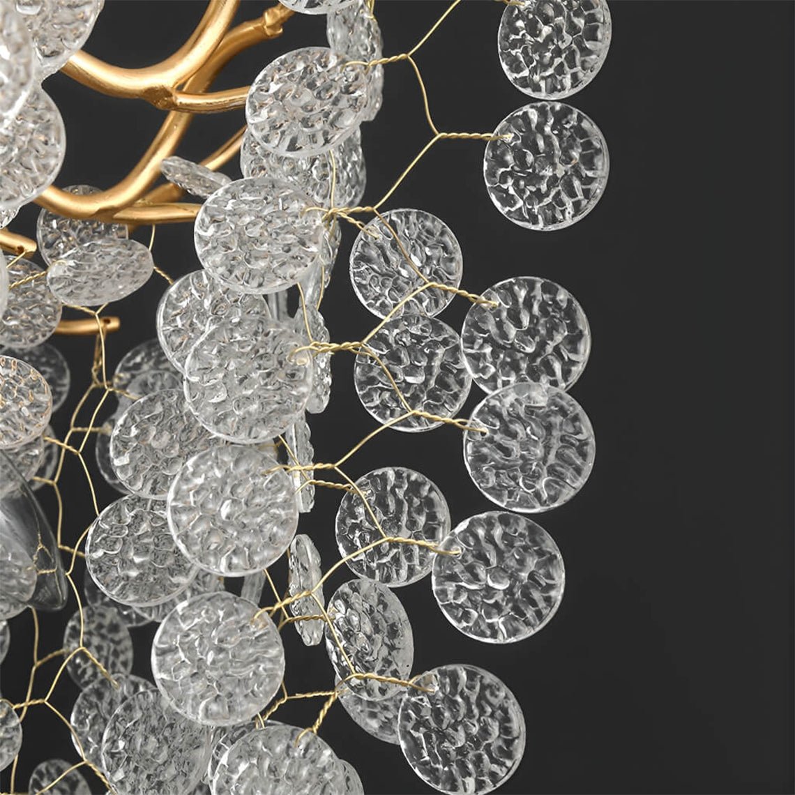 French Style Luxury Gold Money Tree Branch Chandelier - Serene Luminaire