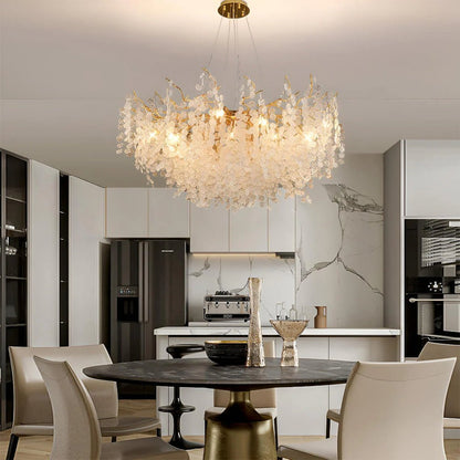 French Style Luxury Gold Money Tree Branch Chandelier - Serene Luminaire