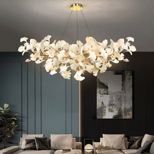 Ginkgo Chandelier C - Serene Luminaire