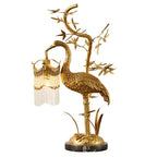 Golden Euro 26" Gold Flamingo Table Lamp with Crystal Accent - Serene Luminaire