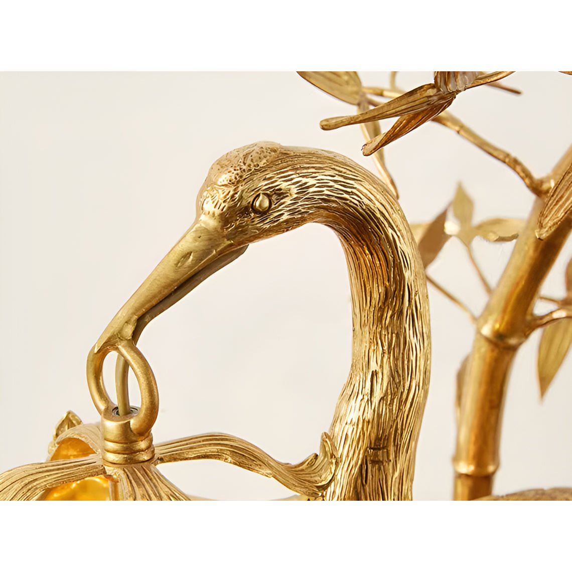 Golden Euro 26" Gold Flamingo Table Lamp with Crystal Accent - Serene Luminaire