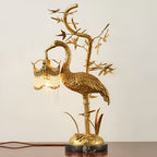 Golden Euro 26" Gold Flamingo Table Lamp with Crystal Accent - Serene Luminaire