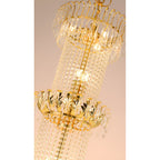 Golden Luxury 3 - Round Candelabra Chandelier For Living Room - Serene Luminaire