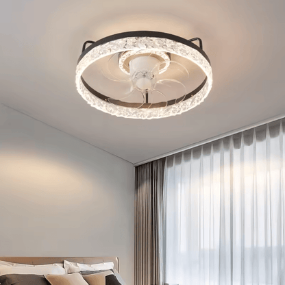 Hugger Halo Low Profile Ceiling Fans with Lights - Serene Luminaire