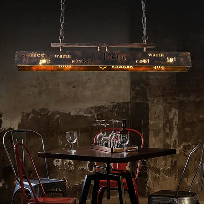 Industrial Rustic Rectangular Loft Cabin Chandelier - Serene Luminaire