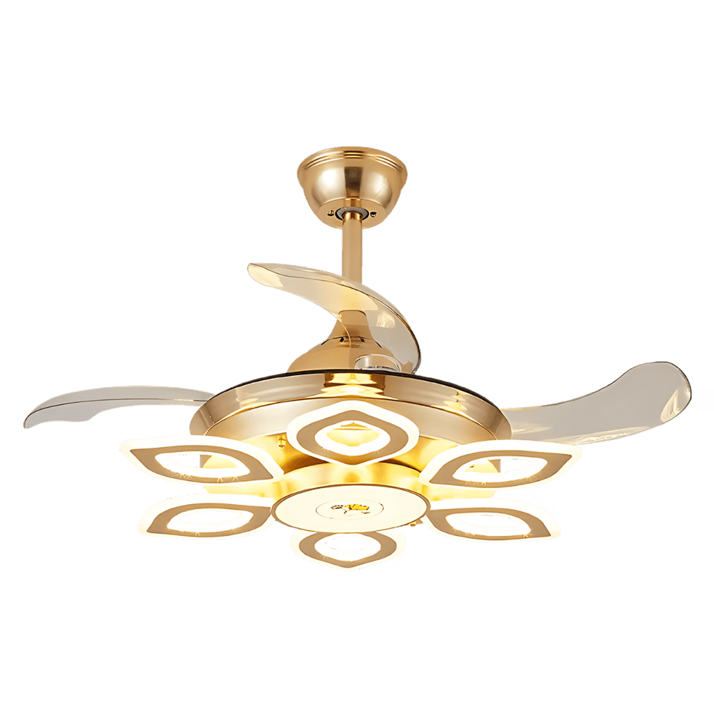 Iris Ceiling Fan with Lights for Summer and Winter - Serene Luminaire