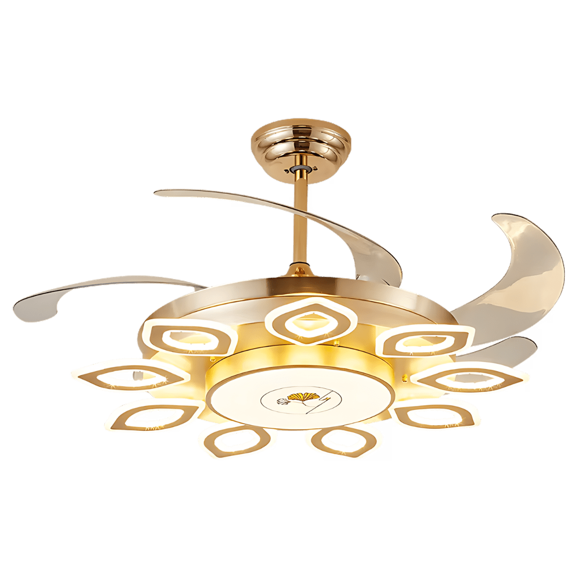 Iris Ceiling Fan with Lights for Summer and Winter - Serene Luminaire