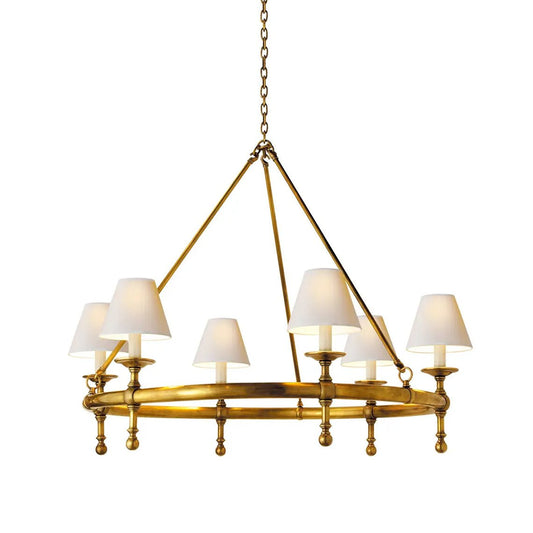 Kendra 6 Light Round Shaded Chandelier - Serene Luminaire