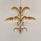 Le Grand Palmier Three - Tiered Crystal Palm Chandelier - Serene Luminaire