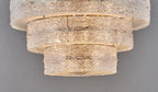 Luce Strata Tiered Round Glass Chandelier - Serene Luminaire