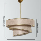 Lumière Cylindrique 16" White & Gold Tiered Drum Shade Chandelier - Serene Luminaire