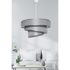 Lumière Cylindrique 16" White & Gold Tiered Drum Shade Chandelier - Serene Luminaire