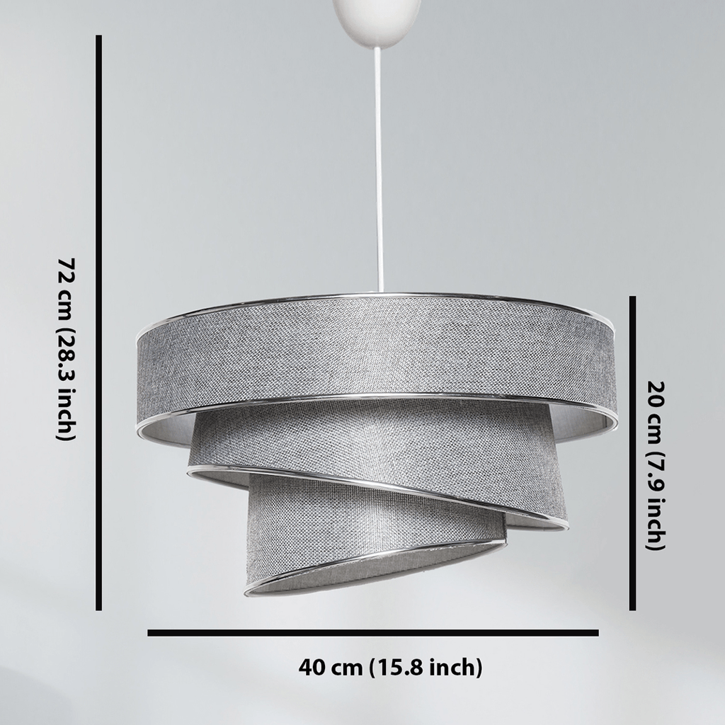 Lumière Cylindrique 16" White & Gold Tiered Drum Shade Chandelier - Serene Luminaire