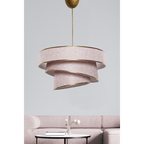 Lumière Cylindrique 16" White & Gold Tiered Drum Shade Chandelier - Serene Luminaire