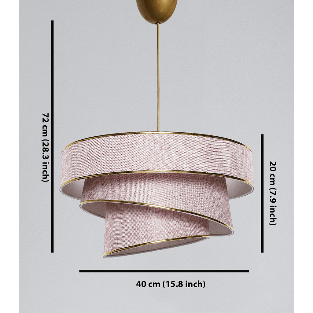 Lumière Cylindrique 16" White & Gold Tiered Drum Shade Chandelier - Serene Luminaire