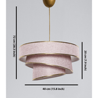 Lumière Cylindrique 16" White & Gold Tiered Drum Shade Chandelier - Serene Luminaire