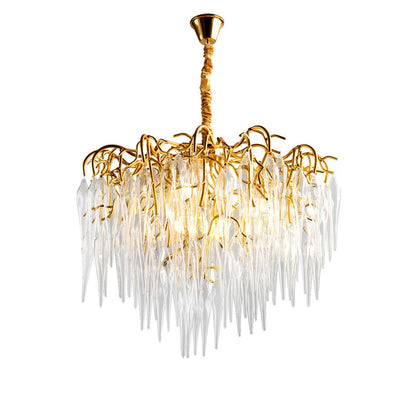 Modern Tree Branch Icicle Chandelier - Serene Luminaire