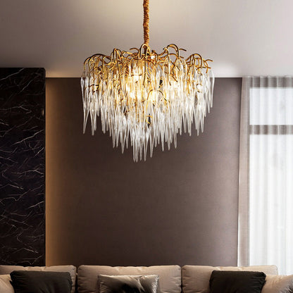 Modern Tree Branch Icicle Chandelier - Serene Luminaire