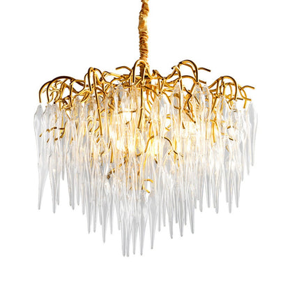 Modern Tree Branch Icicle Chandelier - Serene Luminaire