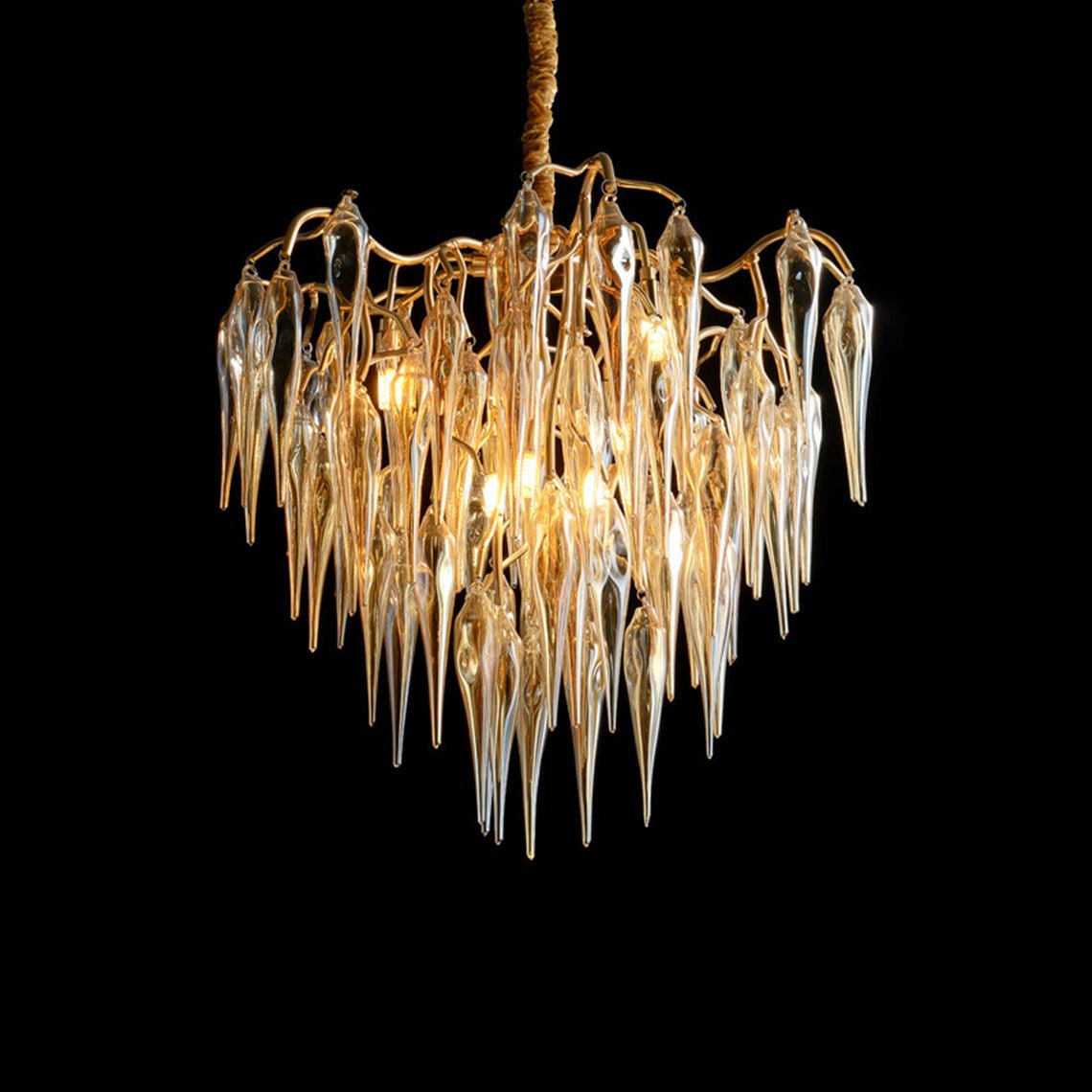 Modern Tree Branch Icicle Chandelier - Serene Luminaire