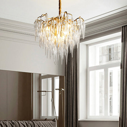 Modern Tree Branch Icicle Chandelier - Serene Luminaire