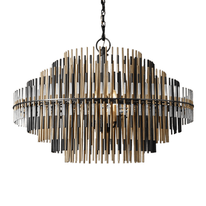 Orion Modern Round Rods Chandelier for Villa and Living Room - Serene Luminaire