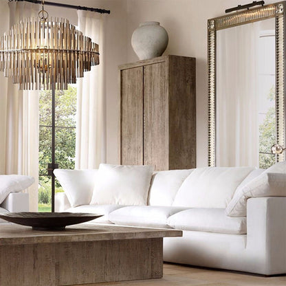 Orion Modern Round Rods Chandelier for Villa and Living Room - Serene Luminaire