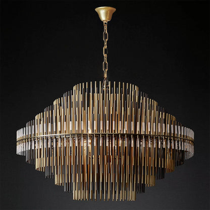 Orion Modern Round Rods Chandelier for Villa and Living Room - Serene Luminaire