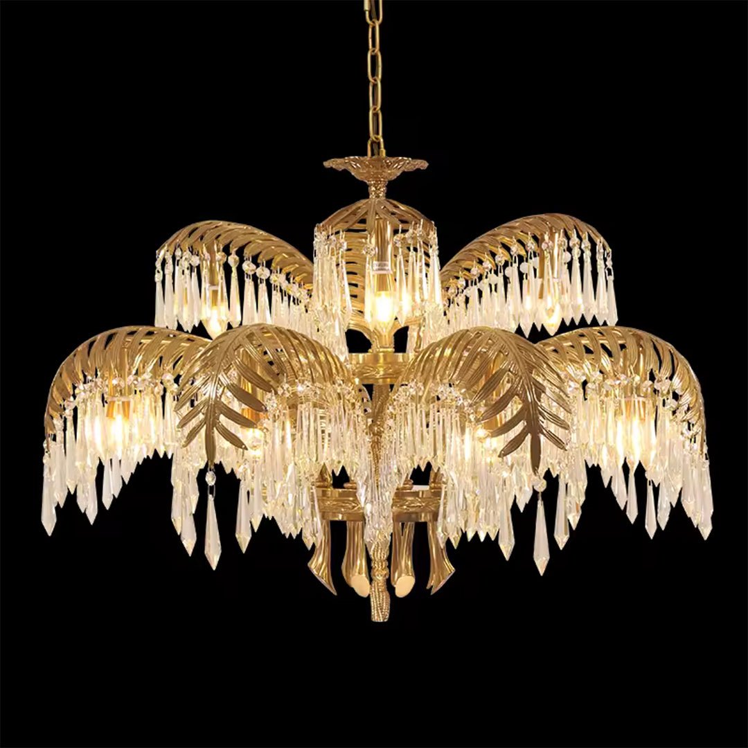 Palm Tree Crystal Chandelier - Serene Luminaire