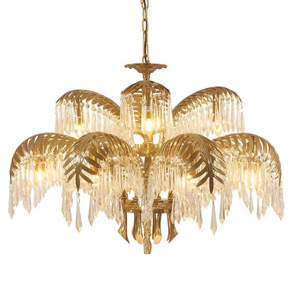 Palm Tree Crystal Chandelier - Serene Luminaire