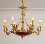 Seraphic Mermaid Gold Candelabra Chandelier - Serene Luminaire