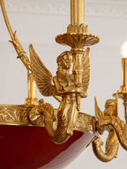 Seraphic Mermaid Gold Candelabra Chandelier - Serene Luminaire